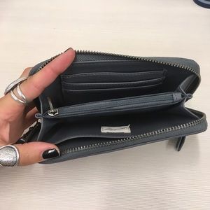 grey suede wallet 🐭